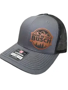 Show Me Your Busch Premium Leather Patch Hat Richardson 112 & Yupoong Snapback