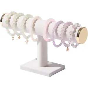 Bracelet Holder Stand,Bracelet Organizer Display for Selling,Bangle Organizer for Women,Watch Storage Holder for Men,Jewelry Business Supplies (Beige, 1 Tier)