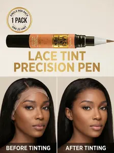 Lace Tint Precision Pen Wig Tint with Brush Applicator, Easy to Use, Long Lasting Formula, Natural Blend, Seamless Finish, Waterproof Effect