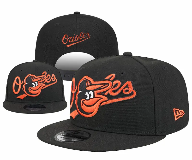Baltimore Baseball Cap – Black & Orange Embroidered Snapback Hat
