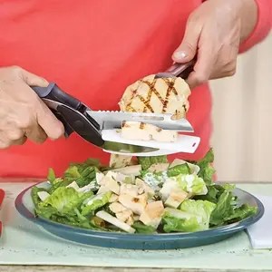 1pc Vegetable Scissors,Food Cutter Choppers Meat Scissors Kitchen Shears,Quick Vegetable Slicer with Cutting Board Knife Kitchen Must Haves Chopping Scissors for Kitchen