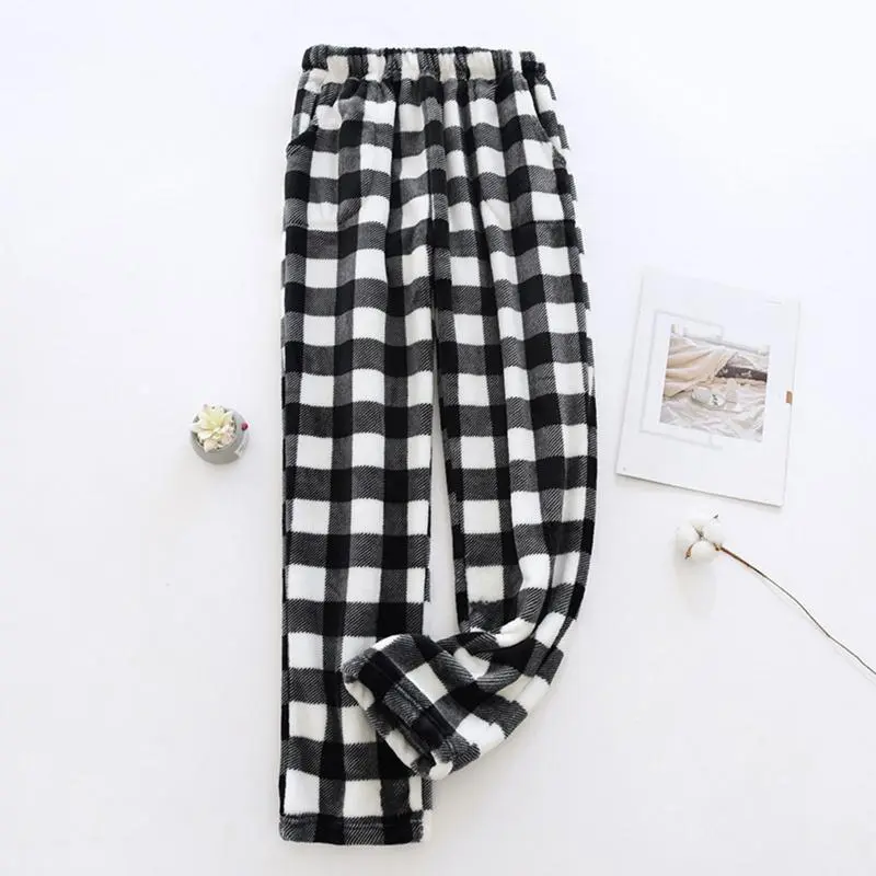 2025 Pajama Pants Warm Flannel Casual Loose Fleece Lounge Pants Sleep Pants Lazy Pants 2025 Pajama Pants Warm Flannel Casual Loose Fleece Lounge Pants Sleep Pants Lazy Pants
