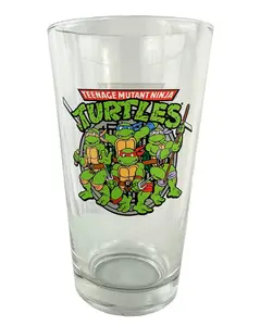 Teenage Mutant Ninja Turtles Leonardo Donatello Raphael Michelangelo 16oz Pint Drinking Glass