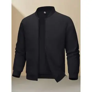 Men's Autumn Winter Jacket Casual Sports Streetwear Trendy Brand Outdoor Clothing with Hood Stylish Zip-Up Cardigan Zipper Closure Pocket Design Gift for Husband or BoyfriendGiftEQHD
