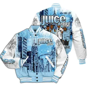 You Got The Juice Varsity Jacket, Bold Urban Graphic Bomber Streetwear, Statement Fashion Outerwear Gift