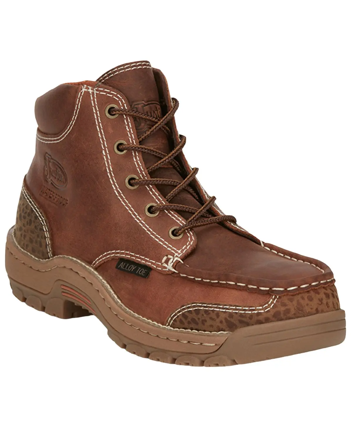 Justin Men's Men'S 5" Corbett Lace-Up Moc Waterproof Work Boot Alloy - Se253