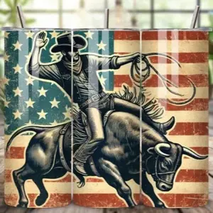 Bull rider  | 20oz sublimation transfer print out (TRANSFER ONLY, NOT A FINISHED TUMBLER)