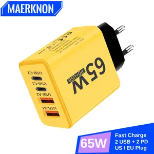 65W Type C USB Fast Charging Charger Mobile Phone Power Adapter For iPhone Xiaomi Huawei Samsung EU/US Plug Quick Wall Charger