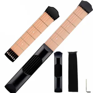 Guitar Practice Device, Guitar Chord Tool, Finger Guitar Assistant, Folk Music Six-level Pocket Guitar