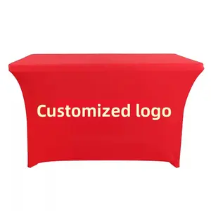 Custom Advertising Printed Logo Tablecloths and Table Runners for Event Promotion Exhibition Marketing with Stretch Elastic Fabric