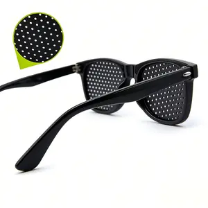 Unisex Pinhole Glasses for Vision Training & Eye Fatigue Relief Lightweight Black Frame Anti-Myopia Astigmatism Correction