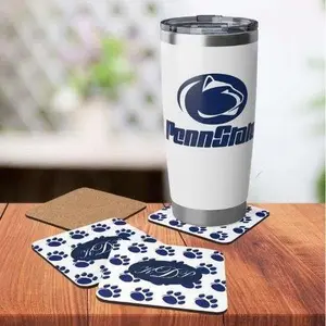Monogrammed Nittany Lion Coaster Set of 4