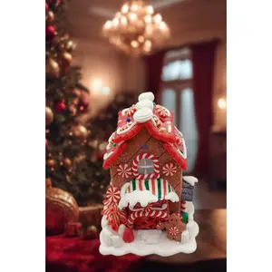 Christmas Gingerbread House. Wizardi Festive Decoration F07-N2-20-HA020A
