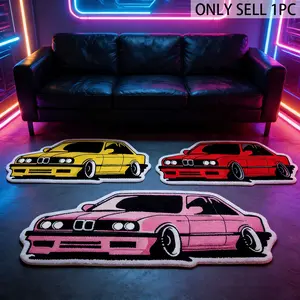 Creative Cartoon Car Rug, Cartoon Pattern Rug, Trendy Fun Boho Influence Home Decor Carpet, Home Decor Rugs, Soft Plush Mat for Living Room, Bedroom Bedside, Sofa, Gaming Room, Hallway