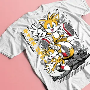 The Hedgehog Video Game T-Shirt & Sweatshirt, Miles Tails Sonicc Graphic Tee, Vintage Oversized Unisex Streetwear, Gamer Gift for Men Women