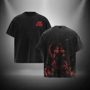 Shin Godzilla Toho Gojira Double Printed Oversize Lightweight Acid Washed Tee TV Show Graphic Top Cotton Gift T-Shirt For Comic Lover, Gift T-Shirt For Movie Lover