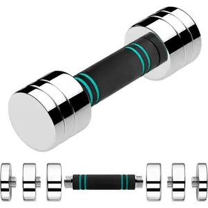 Single Steel Adjustable Dumbbell, 5/10/15lb Free Weight Single Dumbbell, Non-Slip and Comfortable  Handle, Adjustable Single Dumbbell for  Gym Office Exercise