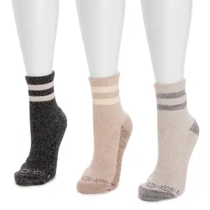 Women's Striped Ribbed Style Cozy Socks - Ebony Neutrals Pack, Plush, Arch Support, Fits All-Day Ease for Daily Wear