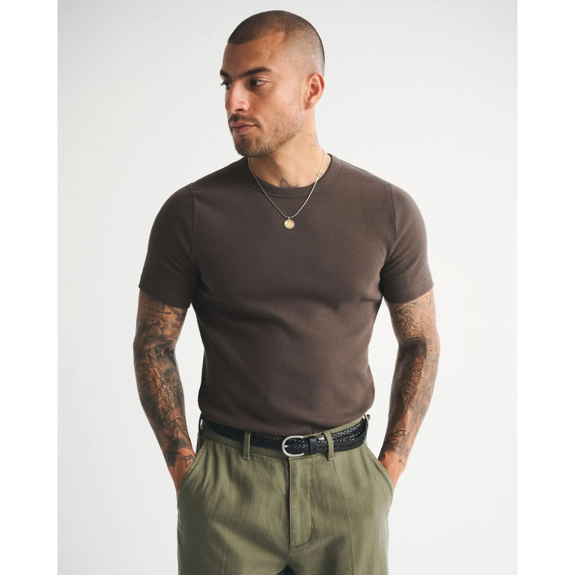 Abercrombie & Fitch Essential Slim Ribbed Tee
