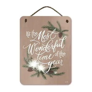 Courtside Market Most Wonderful Time 12x16 Hanging Sign