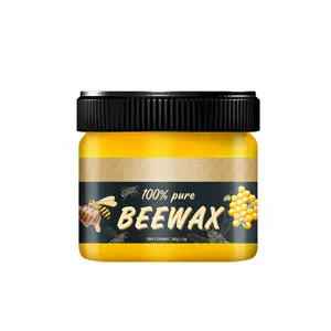 100% Pure Beewax Wood Polish with Real Honey for Deep Conditioning & Long Lasting Gloss - Natural Beeswax Wood Floor Care Cleaner for Furniture