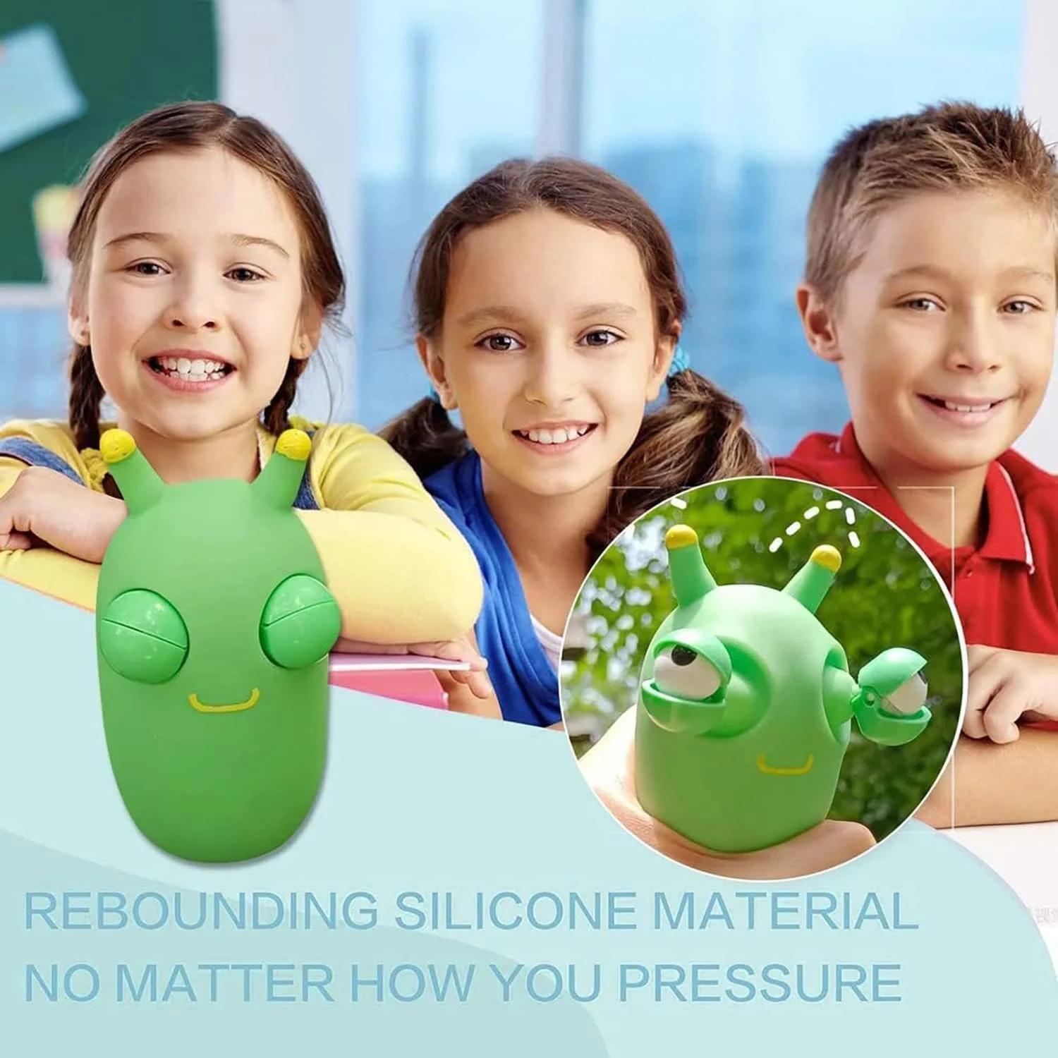 Funny Grass Worm Pinch Toy Panda  Stress Relief Fidget Decompression Toy  Eyes Squeeze Toys Relieve Anxiety Stress Relief Slug