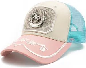 Western Trucker Hat for Men Women Vintage Cowboy Country Hats Cute Baseball Cap for Western Outfit