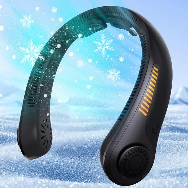 Portable Neck Fan - Rechargeable Personal Fan With Neck Support, 5-Speed Quiet Lightweight Long Lasting Neck Fan, Battery Operated Full Surround Cooling For Travel, Birthday Gifts For Men Women