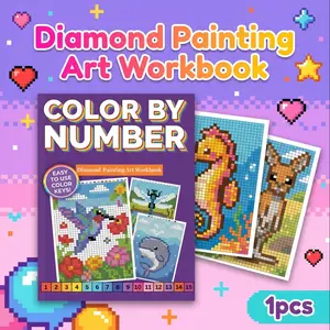1 Count Color by Number Pixel Art Coloring Book - Diamond Painting Art Workbook for Kids & Adults, Animal & Nature Designs, Easy for Beginners, Educational Activity, Compatible with Perler Beads, Great Holiday/Birthday Gift