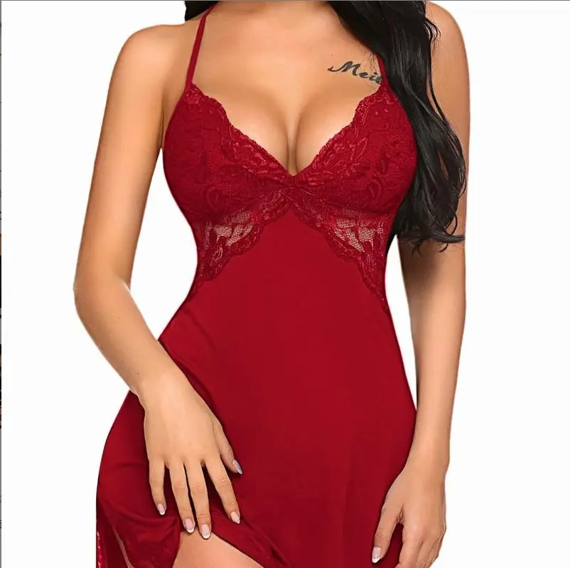 Ivylove Women Lingerie Lace Chemise Sleepwear Babydoll Teddy Lingerie Comfort Comfortable Elegance Loungewear