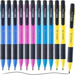 Thick Lead Mechanical Pencil Set, With Colorful Barrel Thick Point (1.8mm), With Erasers, Writes Smooth & Dark, School Supplies, Office Supplies, Sketching Pencils, Drafting Pencil, 12 Count