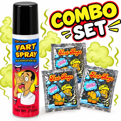 💨 Fart Spray + 3 Fart Bombs Combo Pack – Ultimate Gag Gift Set!