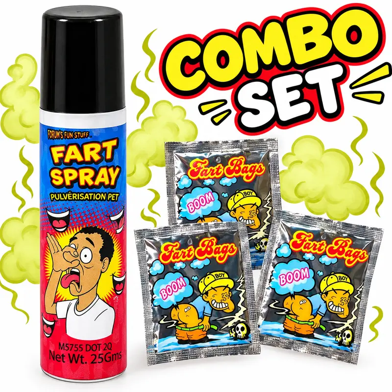 💨 Fart Spray + 3 Fart Bombs Combo Pack – Ultimate Gag Gift Set!