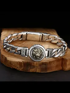 Vintage Ethnic Hand-Weaved Bracelet, Cuban Chain Bracelet, Cuban Link Bracelet, Elegant Copper Alloy Hand Chain, Plain Style, All Seasons Accessory, Unique Men's Jewelry