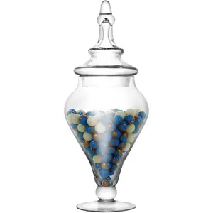 Jars Glass Decorative Candy Jars,Candy Buffet Display, Elegant Storage Jar, Decorative Wedding Candy Organizer Canisters Style B