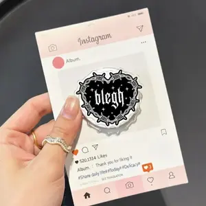 Blegh and Bleghs Your Heart Phone Grip, Y2K Bookish Kindle Grip, Reader Gifts, Special Gift For Her magnetic mount MagSafe PopGrip Kickstand love handle pop socket