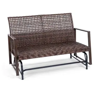 Backyard Expres sions Wicker 2 Person Patio Gl ider