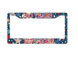 America 250th Anniversary License Plate Frame Patriotic US Flag Car Decor Vehicle Accessory – FASTSHIPPING