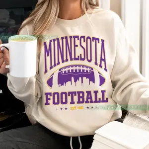 [SALE 50% FOR A LIMITED TIME + FREE SHIP] Minnesota Football Sweatshirt T-Shirt, The Vikes Sweatshirt, Vintage Minnesota Football Crewneck, Viking Crewneck, Minnesota Fan Gift FCY19