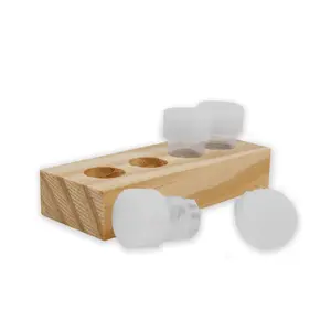 Dinky Dips with Screw Top Caps, 4 Rectangle
