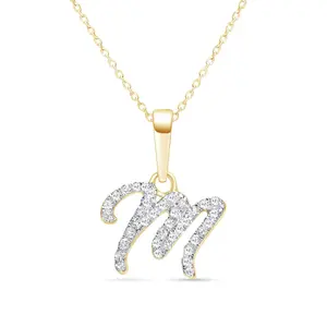Cursive Diamond Initial Necklace