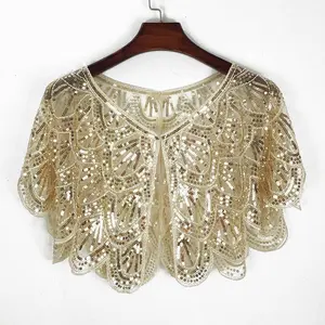 Women’s sequined beaded lace short vest/shawl for summer