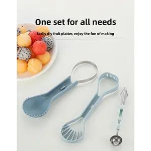 6 in 1 Fruit Baller Cutter Set Multi Function Fruit Carving Tools for Fruit Platter Decoration