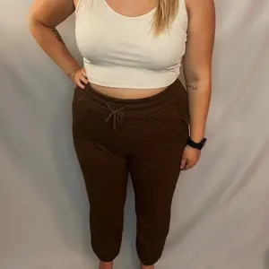 Mid Rise Waffle Joggers