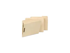 Smead 1/3 Tab Cut Letter Recycled Fastener Folder - 8 1/2" x 11" - 2 x 2K Fastener(s) - Top Tab Location - Assorted Position Tab Position - Manila - Manila - 10% - 50 / Box