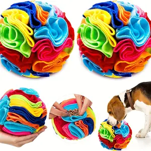 Interactive Pet Scent Rolling Ball, Colorful Swirl Design, Durable Fabric, No Batteries Needed, Perfect for Small Dogs and Cats