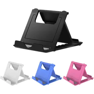 4 Pack Portable Cell Phone Stand Holder for Desk, Foldable Pocket-Sized Mount, Universal Adjustable Desktop Mobile Phone Kickstand Compatible with  IPads Kindle Android Colorful