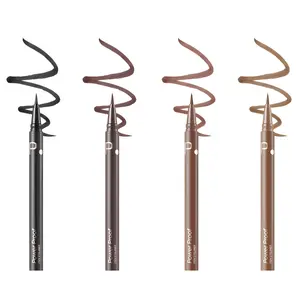 All-Day Wear Liquid Eyeliner - Transfer-Resistant & Waterproof Formula, Ultra-Fine Brush for Detailed Lines, Ideal for Hooded Eyes & Long Workdays