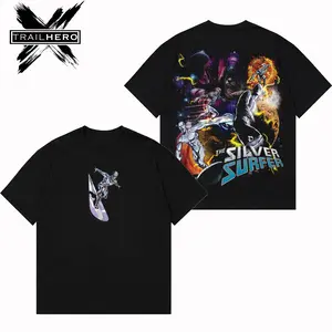 TRAIL HERO - SILVER SURFER V4 Premium Acid Washed Hoodie T-Shirt, En Sabah Nur Hoodie Shirt, Character Comics Fans Shirt, Superhero Washed Shirt, Comic Book Fans T-Shirt, Superhero Graphic Tee Cotton