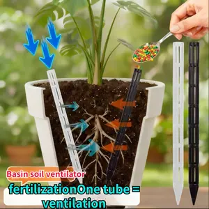 15, 10, 5, pot soil ventilation, ventilation pipe, ventilator, flower pot soil ventilation, anti-stuffy roots, rotten roots, plant circulation root control, fertilization artifact, watering, can be cut to adapt to indoor and outdoor gardening tools